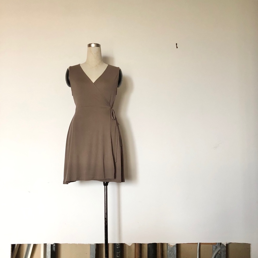 Elegant Tan Mini Dress